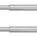 KXLIFE 2 Pack Spring Tension Curtain Rod, 1/2-inch Decorative Tension Drapery Rod for Window, Nickle, (36-60 Inches)
