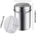 1Pcs Stainless Steel Powder Sugar Shaker Duster with Lid, Fine Mesh Shaker Powder Cans for baking soda Cocoa Cornstarch Coffee Flour ect