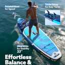 SLOOSH Inflatable Stand Up Paddle Board, 10'6" Inflatable Paddle Boards with Premium Accessories, Non-Slip EVA Deck, Ultra-Light Carry Bag Pump, Meander SUP for Youth & Adults