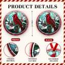 2 x Cardinal Christmas Ornament 2026 - Memorial Gifts for Loss of Loved One, Remembrance Ornaments for Christmas Tree - in Loving Memory Decor, Xmas Sympathy Gifts for Family, Dad, Mom
