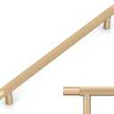 Amerdeco 10 Pack Champagne Gold Knurled Cabinet Pulls 7.5 Inch Hole Centers Kitchen Cabinet Handles Hardware Kitchen Handles for Cabinets Handles IH0006