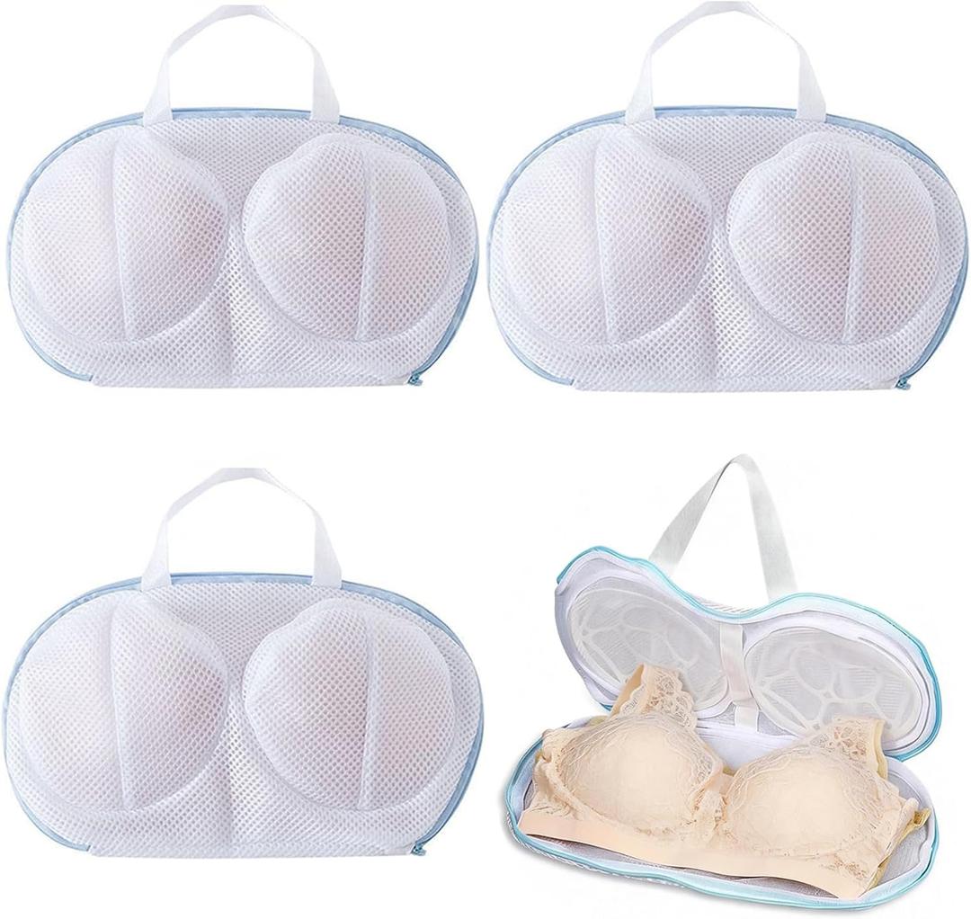 4 Pack Large Bra Washer Laundry Bags for Washing Machine,Mesh Laundry Bags for Bras,Be Suitable For Socks, Underwear, Gentle Wash And Durable Fabric