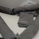 GORILLA GRIP Door Draft Stopper for Bottom of Doors, Sweep Weather Stripping Seal Noise, Cold Air Blocker, Soundproofing, Warmth Sealer, Easy Install Gap Filler, Home Essentials, 32 Inch, Gray