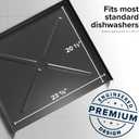 Camco Dishwasher Drain Pan | Protects Floors, Cabinets, Walls & Features Front Opening for Easy Leak Detection | Crafted of Heavy-Duty Polymer | Black, 23-5/8 x 20-1/2 (20602)