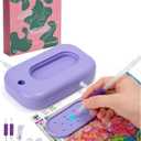 Minyii Diamond Painting Pen,Electric 3 Level Suction, for Setting AB Stones Without Wax, Diamond Accessories with Storage, for All Anyone who Loves Diamond Painting - Purple