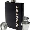 Godfather Gifts from Godchild, Godfathers Gift, Will You be my Godparents Proposal, God Parents Presents Proposal, God Father's Present, Baptism, Hip Flask Engraved (Godfather)