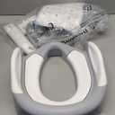 Jool Baby Potty Training Seat with 2 Step Ladder for Toddlers - Splash Guard, Adjustable Height (Gray)