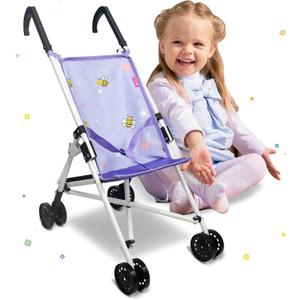 Anivia Stroller Toy Collection Doll Stroller Baby Doll Accessories for Toddlers 1-3Heart Design Gifts for Toddlers and Girls Toy Stroller