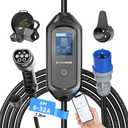 7.2kW Type 2 Charging Cable, 6/8/10/13/16/20/24/32A Adjustable Current, Charging Cable Electric car Type 2, EV Charger with Bag, 6M