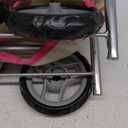 Fash n kolor, Twin Doll Double Stroller | Pink & Off-white Design Easy to Fold Double Stroller with Basket in The bottom (Pink)