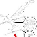 10L0L 70074G01, 70074G02 Golf Cart Steering Tie Rod End Shaft Assembly Kit fit EZGO TXT Medalist Marathon 1994.5-2001, Replace OEM# 70074-G01,70074-G02