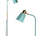 LALISU Floor Lamp, Industrial Floor Lamps for Living Rooms Rustic Farmhouse Reading Standing Floor Lamp Adjustable Metal Heads Indoor Task Lighting for Living Room Bedroom Office Home Dcor (Green)