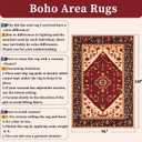 SERISSA Washable Rugs 8x10 Area Rugs, Large Non-Slip Boho Living Room Rug, Ultra Soft Oriental Vintage Red Black Print Distressed Carpet for Dining Room Bedroom Dorm Office Home Decor