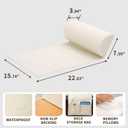 Faux Leather Neck Pillow for Recliner ChairMemory Foam Headrest Pillow for Recliner SofaNon-Slip Adjustable Recliner Headrest Pillow for Neck Pain Relief in Home, Office, Travel (Cream)