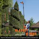 MAXLANDER Hedge Trimmer 18-Inch Cordless Pole Hedge Trimmer, 16-Feet Max Reach Hedge Trimmer with Extension Pole, Multi-Angle Adjustable, 2 x 2.0Ah Battery and Charger Included