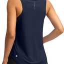 SANTINY Women's Sleeveless Workout Tops Lightweight Tennis Yoga Athletic Running Shirts Racerback Tank Tops for Women (Large, Navy)