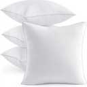 MIULEE 18x18 Pillow Inserts Pack of 4, Throw Pillow Inserts with 100% Cotton Cover, Square Decorative Pillow Inserts for Sofa Bed Couch Bench