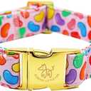 Elegant Little Tail Easter Dog Collar - Colorful Candy Print, Cute Pink for Boys and Girls, Adjustable for Medium Dogs, Pet Gift (Medium (Pack of 1))