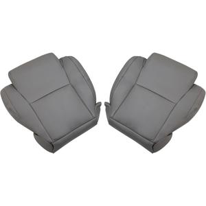 SecosAutoparts Driver & Passenger Side Bottom Replacement Leather Seat Covers Graphite Gray Compatible with Toyota Tundra Sequoia Based SR5 Limited 2007 2008 2009 2010 2011 2012 2013