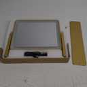Gold Vanity Mirror with Lights, 14"12" LED Makeup Mirror, Lighted Makeup Mirror with Lights, Smart Touch Control 3 Colors Dimmable, Lighted Up Mirror for Makeup Desk, 360 Rotation