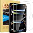 SPARIN Screen Protector for iPad Pro 11 Inch 2025/2024 M5 M4 (6th/5th Generation), 2 Pack Tempered Glass for iPad Pro 11, Scratch Resistant, Case Friendly, Apple Pencil Pro Compatible