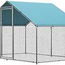 Amazon.com: LOVMOR Large Chicken Coop Metal Chicken Run for 6 Chickens,Dog Kennel Quail Cage Duck House with Waterproof and Anti-UV Cover Lockable Door Design(9.8'Lx6.6'Wx6.4'H) : Patio, Lawn & Garden