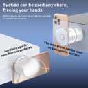 Magnetic Phone Holder for Car Mount,Vacuum Magnetic Suction Car Accessories for iPhone 16 Pro Max 15 14 13 12 Plus Samsung HuaweiWaterproofMagnet Cell Phone Holders for Shower/Desk/Mirror (White)