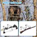 Metal Hunting Tree Stand Hooks - Bow Hanger for Tree Stand Gun Holder, Non-Slip Tree Stand Accessories, Easy Clamps on, Fits 0.75" to 1.25" Round & 1" Square Tree Saddle Seat