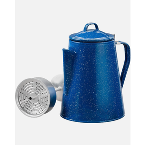 8 Cup Camping Enamel Coffee Percolator Made by Caddis Sports