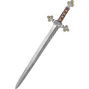 Crusader Knight Toy Sword,27.5" Plastics Sword Medieval Warrior Costume Accessories for Halloween Cosplay LARP,Props (Rosette)
