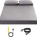 Grounding Sheet, 90% Organic Cotton+10% Pure Silver Organic Fitted Grounded Sheet for Improved Sleep, Pain Relief - Earth Connected Bedding (Gray, (60.1 * 80.4 * 15inch))