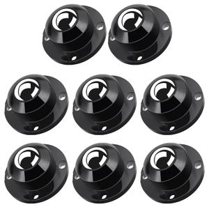 TRVL FIELDER Self Adhesive Caster Wheels for Furniture, Small Casters for Furniture Legs, Low Profile Table Wheels, 28 LBS Load Capacity Per Steel Wheel, Rollers for Kitchen Appliances (8 PCS, Black)