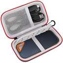 Lacdo Hard Carrying Case for SanDisk Extreme Pro/SanDisk Extreme Portable External SSD 500GB 1TB 2TB 4TB 8TB USB-C Solid State Drive EVA Shockproof Water Repellent Protective Storage Travel Bag, Black