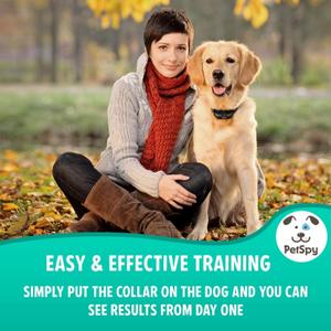 PetSpy Dog Bark Collar for No Barking Control Training w/3 Anti-Bark Modes Beep Vibration No Harm Shock IPx7 Waterproof for Small Medium Large Dogs