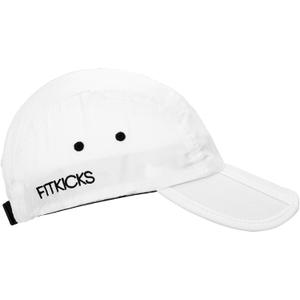 FITKICKS Folding Cap, Comfortable and Adjustable Ball Cap, UPF 50+ Sun Cap for Men and Women (One Size, White)