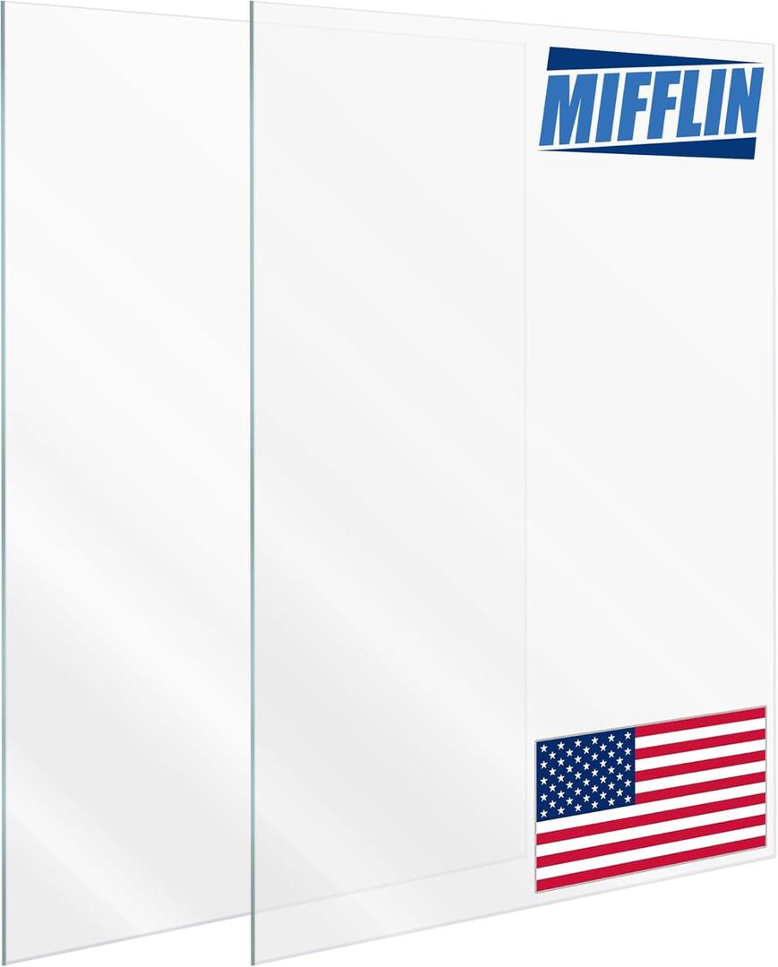 MIFFLIN-USA - Picture Frame Glass Replacement Sheets - 4x6 inch, Crystal Clear, 3 Pack - 8 by 10 Real High Definition Photo Frame Glass Sheet Cover