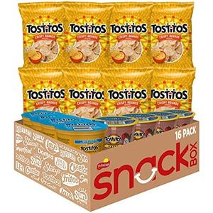Tostitos Tortilla Chips Chip & Salsa Pack, 3oz Tostitos Crispy Rounds & 3.8oz Medium Salsa (16 count), Best By: 08/26/25