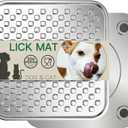 Stainless Steel Large Lick Mat for Dogs & Cats, Chew-Proof Slow Feeder, Anxiety Reducer, Whisker-Friendly for Cats, Non-Slip Heavy Duty Base, Raw Feeding Pad, Dishwasher Safe