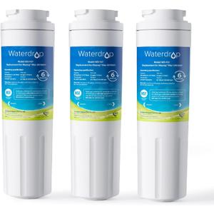 Waterdrop EDR4RXD1 Replacement for EveryDrop Filter 4, Whirlpool UKF8001, 4396395, Maytag UKF8001AXX-200, UKF8001AXX-750, WD-F07, Refrigerator Water Filter, 3 Filters (Package May Vary)
