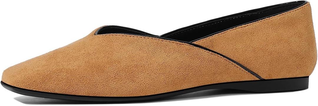 Women's Flats Comfortable Square Toe Ballet Flats Slip On Casual Dress Shoes Flats for Women, 6.5