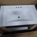 Spring Mill Cabinets Emlyn 30 Inch Bathroom Vanity with White Single Sink Top, 2-Door Cabinet, 1 Drawer, 30.5" W x 18.75" D x 32.89" H, White