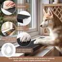 Wesiti 2 Pack Window Sill Protector, 36 x 4 x 1.2 Inch L Shaped Aluminum Alloy Non Slip Guard, Black Pet Anti Scracting Window Sill Cover with Double Sided Tape for Furniture Edge Protection