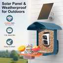 Birdsnap PAV-Bird Feeder with Camera,2K HD with 64GB Card, AI Identify Smart Bird House Cam Solar Panel,Live Stream,Motion Detection,Auto Record Video for Backyard Outdoors,Ideal Gift for Bird Lover