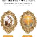 Veemoon 12 Pcs Miniature Photo Frames, 2.75 Inch Resin Vintage Decor, DIY Crafts Jewelry Making Phone Case Accessories