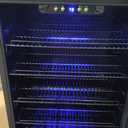 Phiestina 24 inch Indoor/Outdoor Beverage Refrigerator 175 Cans Built-in/Freestanding Beverage Fridge Cooler Lockable Stainless Steel Door Auto Defrost Quiet For Home/Commercial,6 Removable Shelves (Silver)