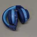 iClever BTH12 Kids Bluetooth Headphones,Colorful LED Lights Kids Headphones Wireless,74/85dBA Safe Volume,85H Playtime,Fast Charging,Bluetooth 5.2,Over Ear,Built-in Mic for iPad/Tablet/Airplane,Blue