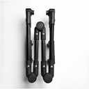 Trolley Handle Folding Wagon Push Handle Easy to Install Detachable Universal Foldable Adjustable Replace Part, Push Pull Bar, Black