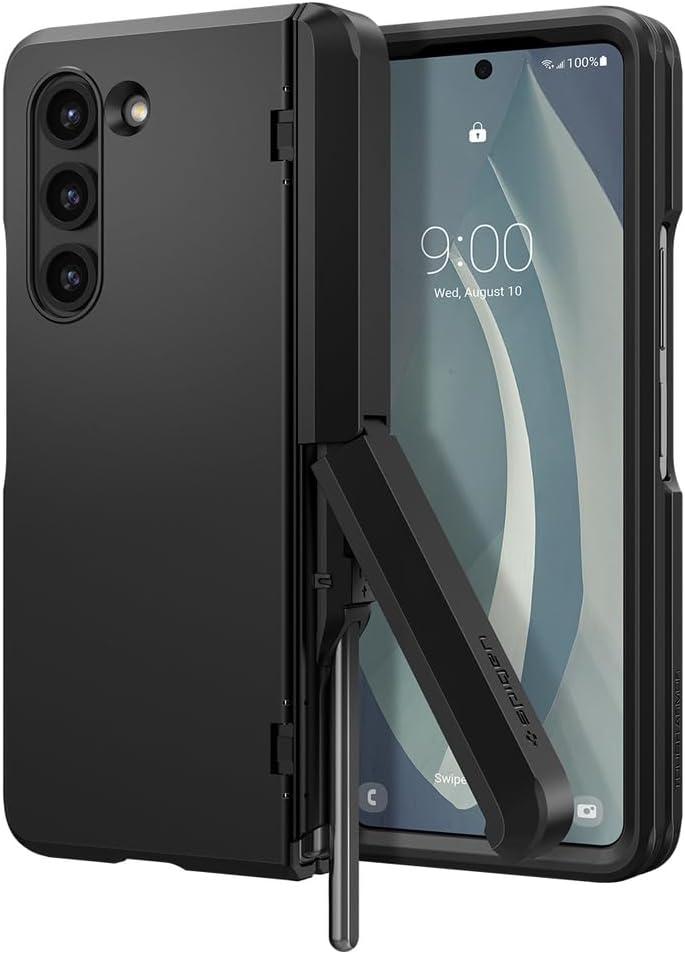 Spigen Tough Armor Pro P [Hinge Protection] Designed for Galaxy Z Fold 5 Case (2023) - Black