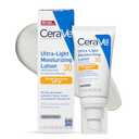 Amazon.com: CeraVe Ultra-Light Moisturizing Lotion With SPF 30, Daily Face Moisturizer with SPF, Formulated with Hyaluronic Acid & Ceramides, Broad Spectrum SPF, Oil Free, Matte Finish, 1.7 Ounce : Beauty & Personal Care