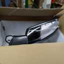 Right Passenger Side Door Mirror Compatible With 2013-2018 Ram 1500 2500 3500 With Power Folding Power Glass Heated Turn Signal Puddle Lights Black Replace#68096196AF (9+2Pins)